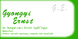 gyongyi ernst business card